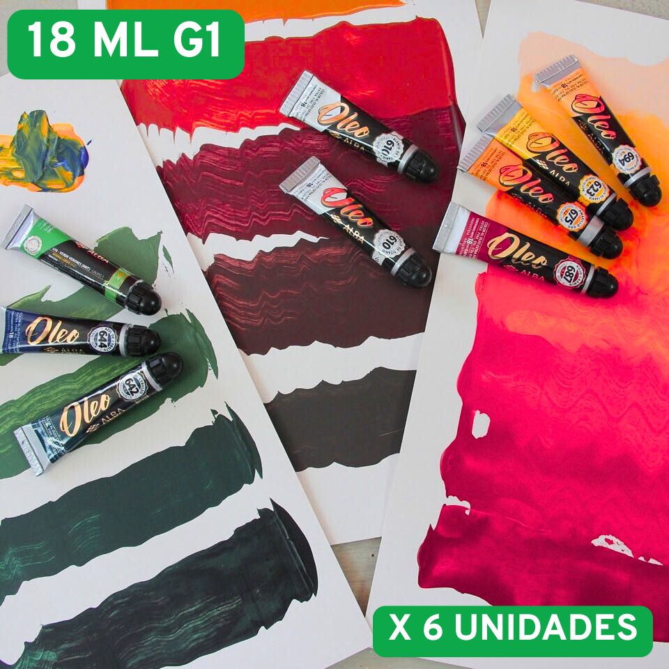 Colores a eleccion

lista grupo 1:

azul ultramar
azul de prusia (imit)
azul ftalo
verde de cadmio (imit)
verde ftalo
ocre amarillo
tierra de siena natural
tierra de siena tostada
tierra sombra natural
tierra sombra tostada
rojo indio
negro marfil
verde vejiga
amarillo de napoles
azul ceruleo (imit)
verde verones
azul de cobalto (imit)