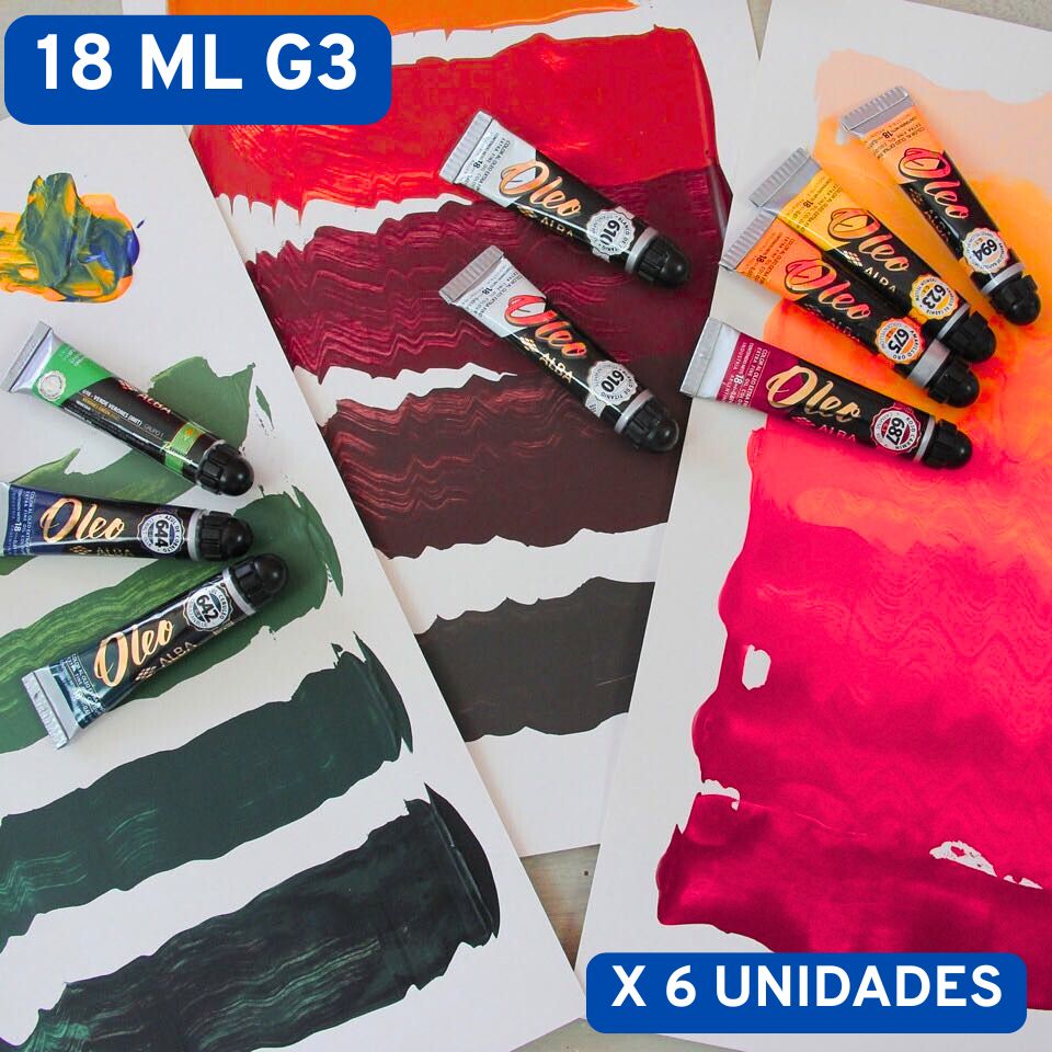 Colores a eleccion

lista grupo 3:

titanato amarillo
titanato turquesa
verde de oxido de cromo
oro
plata
rojo claro
rojo carmin
violeta dioxazina
purpura quinacridona
