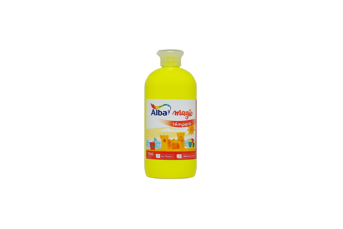 Tempera alba magic 275gr amarillo fluo - Alba Artística