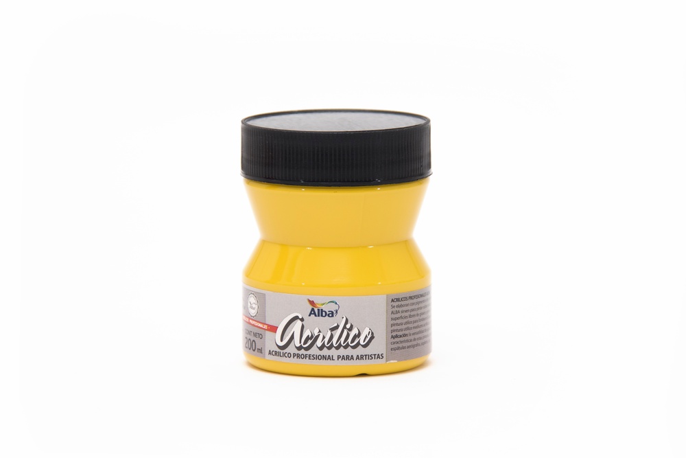 Acrilico prof alba 200 ml g1 amarillo mediano - 60ML - Alba Artística