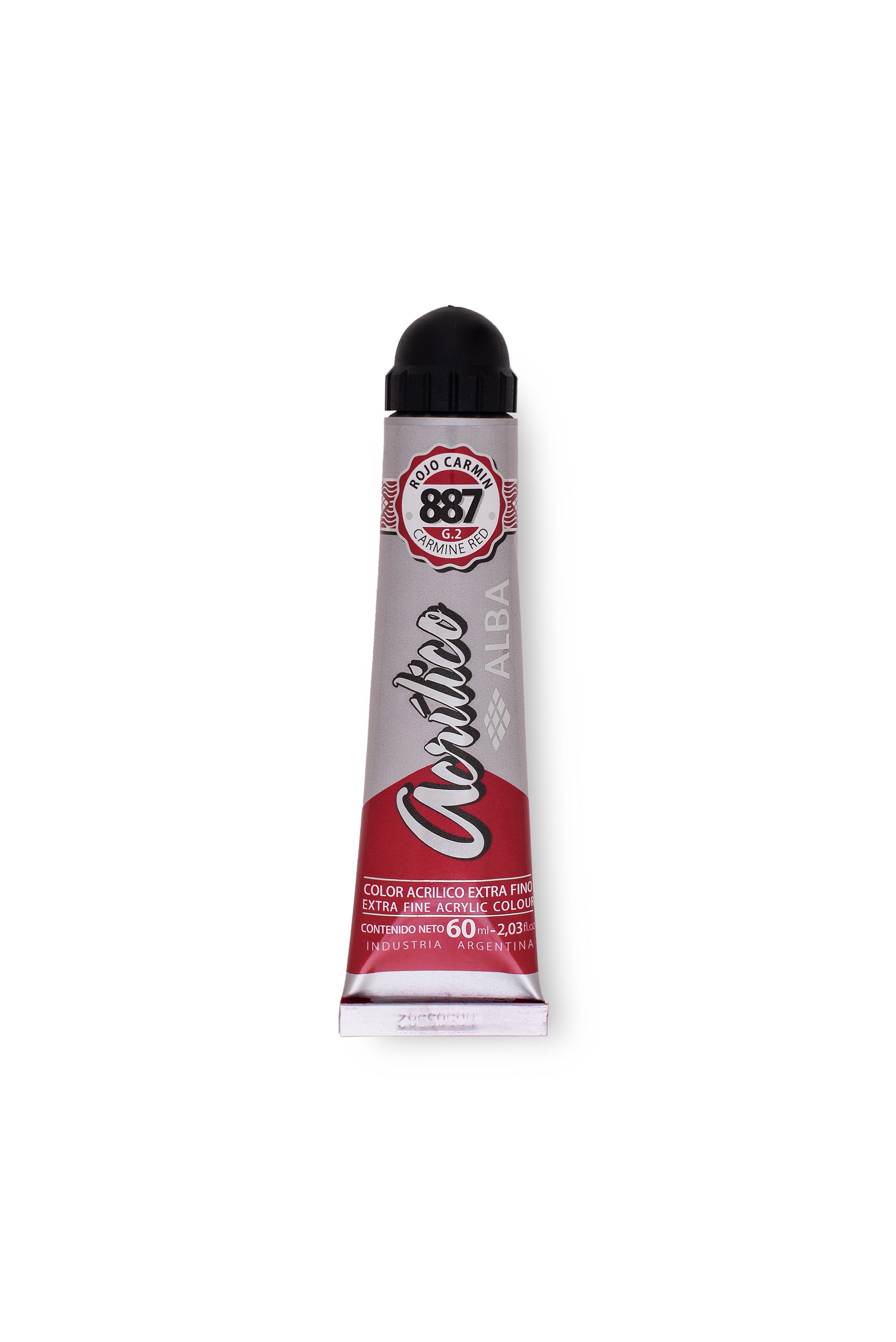 Acrilico profesional alba g2 887 rojo carmin 60ml - 60ML - Alba Artística