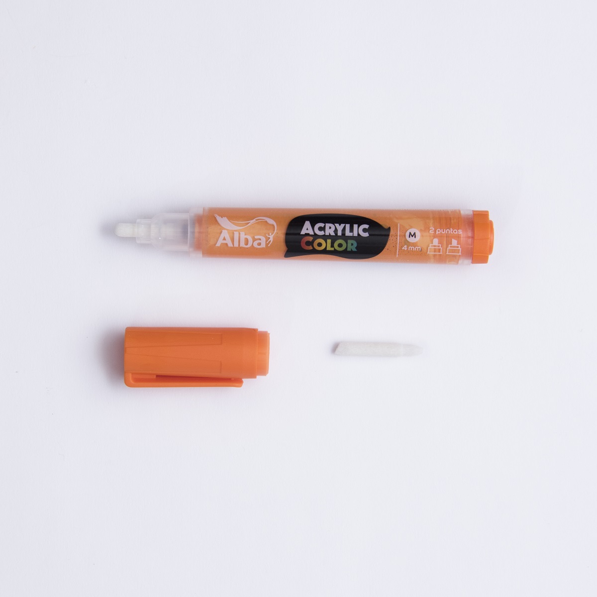Marcador acrilico alba m 4mm anaranjado - Acrylic 4mm M - Alba Artística