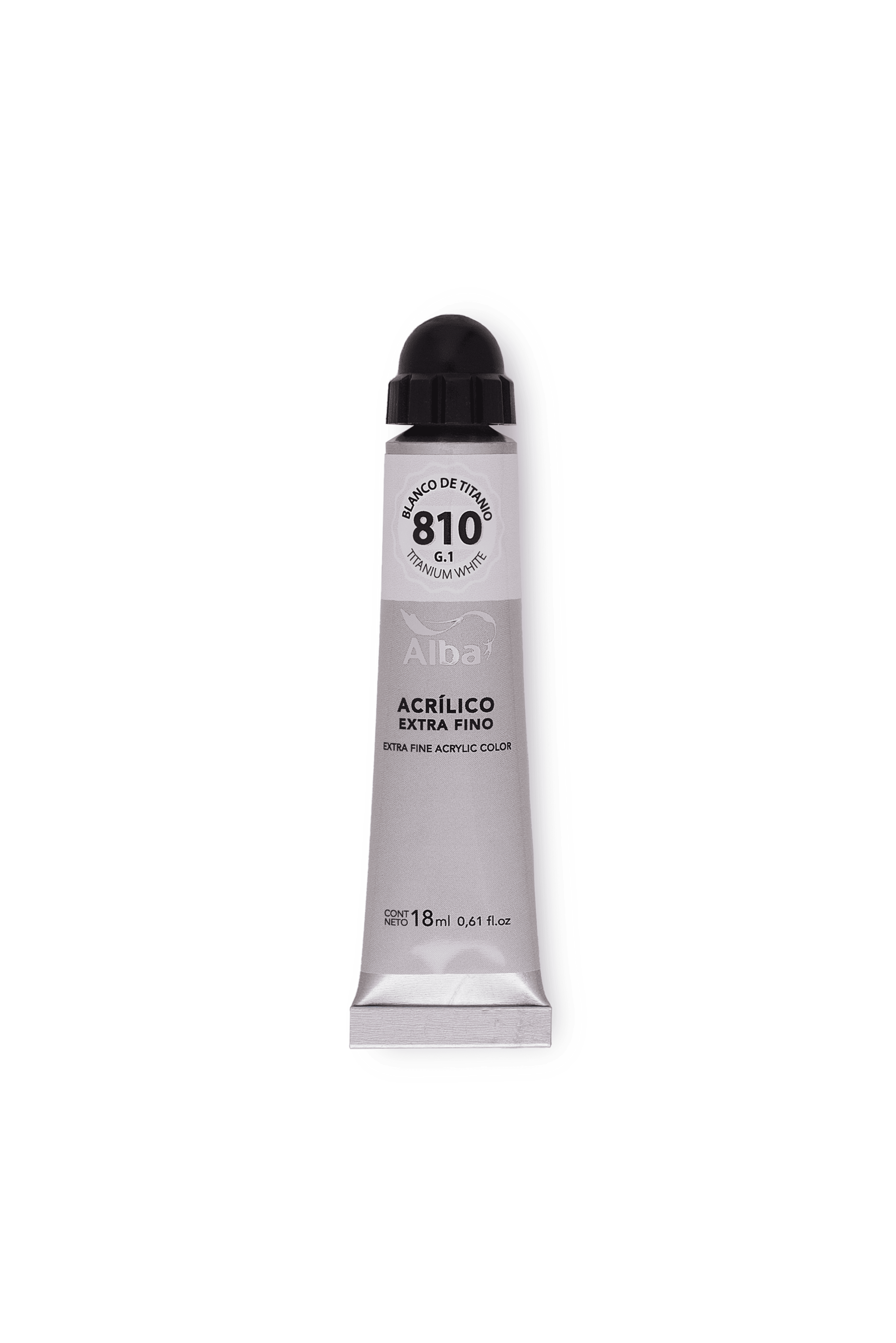 Acrilico profesional alba g1 810 blanco de titanio 18ml - Alba Artística