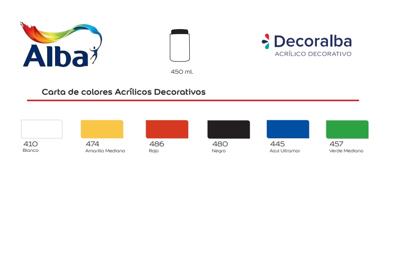 ACRILICO DECORATIVO ALBA 450 ML VERDE MEDIANO - Vista 2