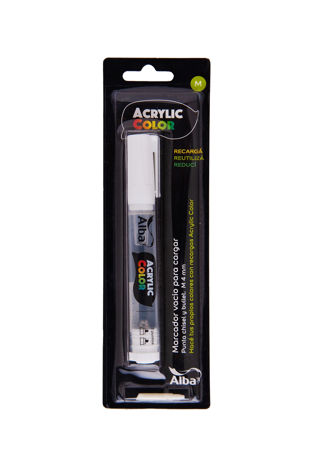 Marcador acrilico alba m 4mm vacio - Acrylic 4mm M - Alba Artística