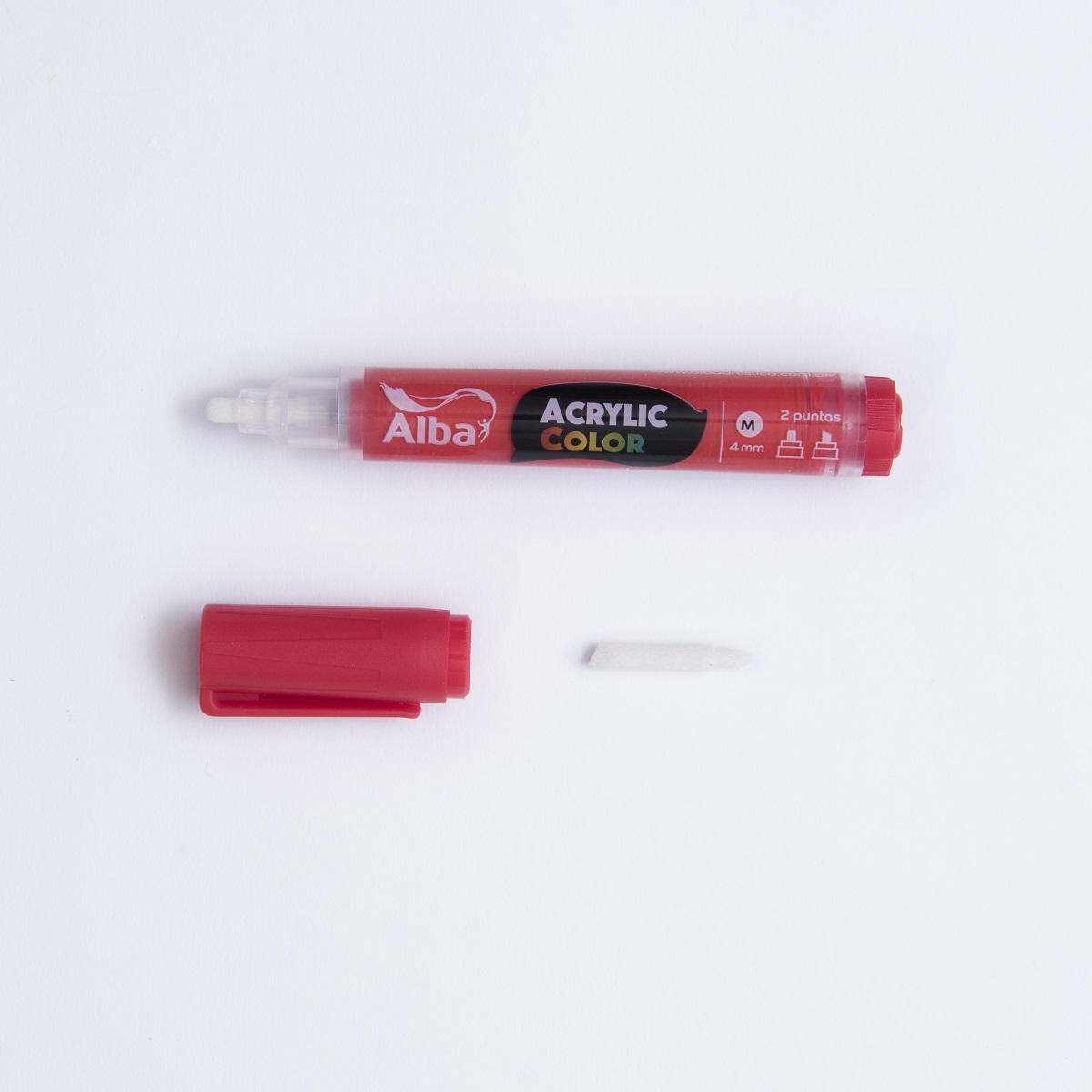 Marcador acrilico alba m 4mm rojo - Alba Artística