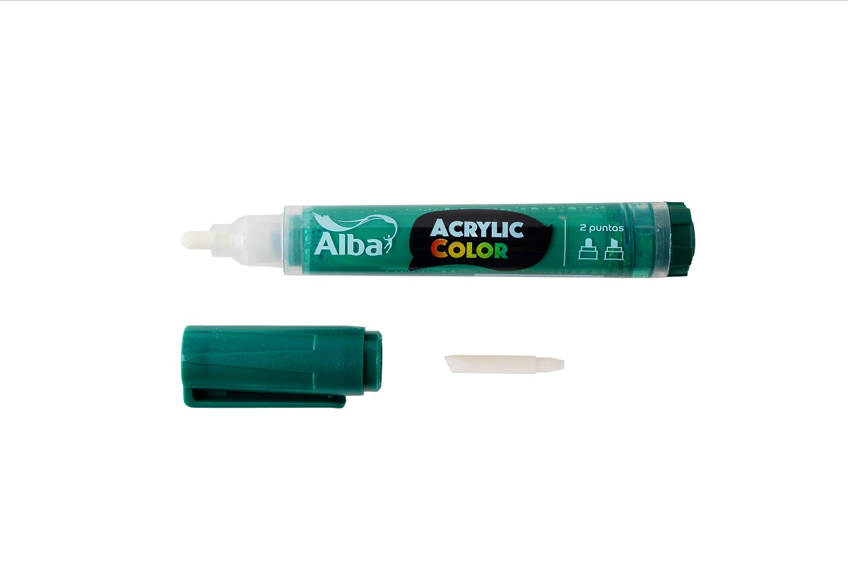 Marcador acrilico alba m 4 mm verde bosque - Acrylic 4mm M - Alba Artística