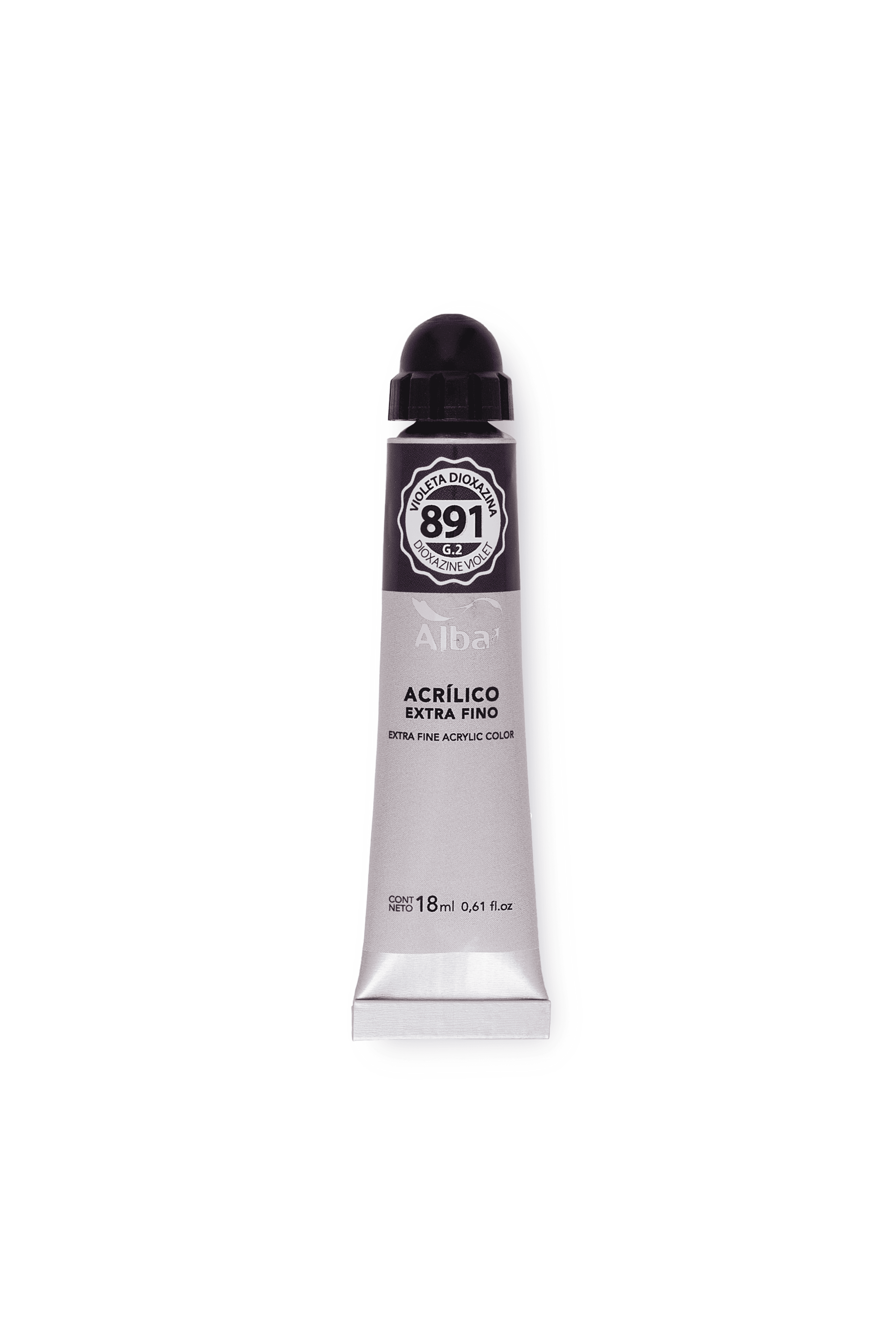 Acrilico profesional alba g2 891 violeta dioxazina 18ml - 18ML - Alba Artística